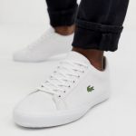 Lacoste Lerond trainers in white canvas