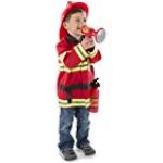 Melissa & Doug Fire Chief Role Play Costume Set (Pretend Play, Frustration-Free Packaging, Bright Red, 17.5" H x 24" W x 2" L, Great Gift for Girls and Boys - Best for 3, 4, 5, and 6 Year Olds)