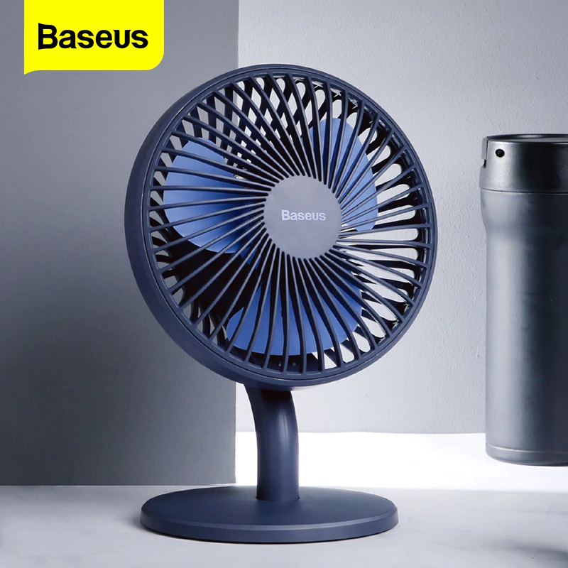 Baseus Rechargeable USB Fan Desktop Desk Electric Mini Fan For Office Gadgets Portable Summer Cooler Cooling