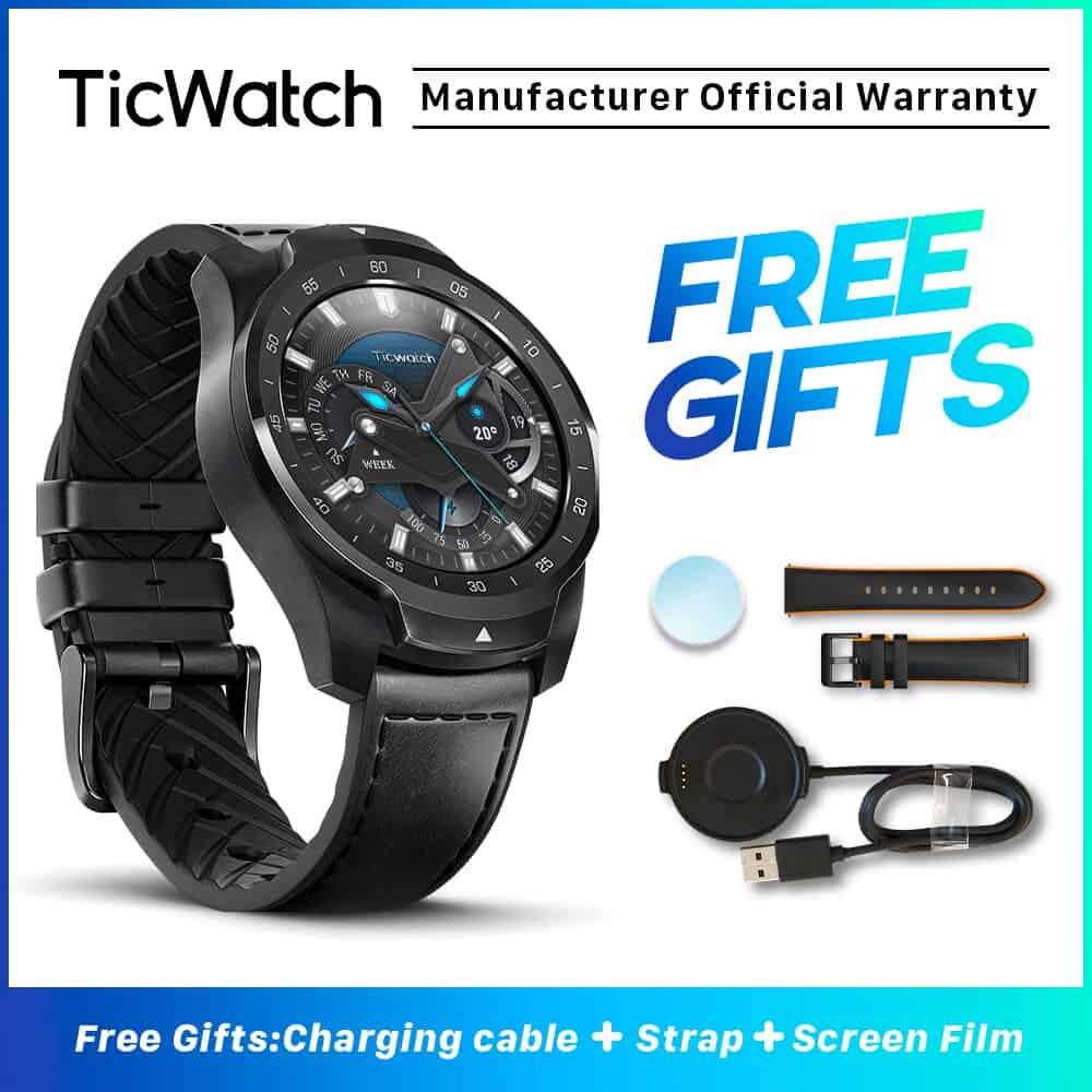 img 0 TicWatch Pro Global Version Smart Watch Wear OS by Google for iOS Android NFC Payment GPS