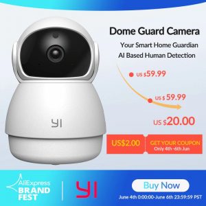 img 0 YI Dome Guard Camera 1080P FHD Night Vision 360 Degree Coverage Motion Human Detection Baby Crying