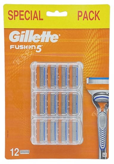 12 סכיני גילוח 5 Gillette Fusion רק ב-99 ש"ח!!!