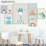 US $2.16 57% OFF|Cute Cartoon Baby Animal Penguin Monkey Nursery Poster Canvas Art Print Wall Painting Nordic Kids Child Room Decoration Picture|Painting & Calligraphy|