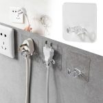 US $3.3 41% OFF|5pcs Wall Storage Hook Punch free Power Plug Socket Holder Kitchen Stealth Hook Wall Adhesive Hanger Office Wholesale Price|Hooks & Rails|