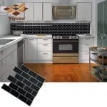 US $3.76 43% OFF|Black Subway Tile Self Adhesive Peel and Stick Backsplash Brick Wall Sticker Vinyl Bathroom Kitchen Home Decor DIY|Wall Stickers|