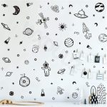 US $4.36 5% OFF|Space Wall Decal 79Pcs Solar System Planet Wall Sticker for Kids Room Classroom Decoration Minimalist Planets Stars Vinyl Decal|Wall Stickers|