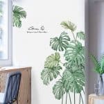 US $7.27 52% OFF|Green Life Nordic Style Turtle Leaf Plants Wall Sticker for Living Room Refrigerator Door Wall Decoration Bedroom Decor Wall Art|Wall Stickers|