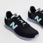 New Balance 720 trainers in black/mint exclusive at