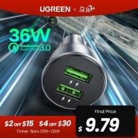 מטען רכב Ugreen Quick Charge 3.0 36W – רק ב$7.19!