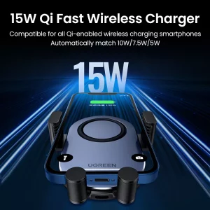 NEW UGREEN Automatic 15W Qi Car Wireless Charger for iPhone 13 12 Samsung S20 Smart.png
