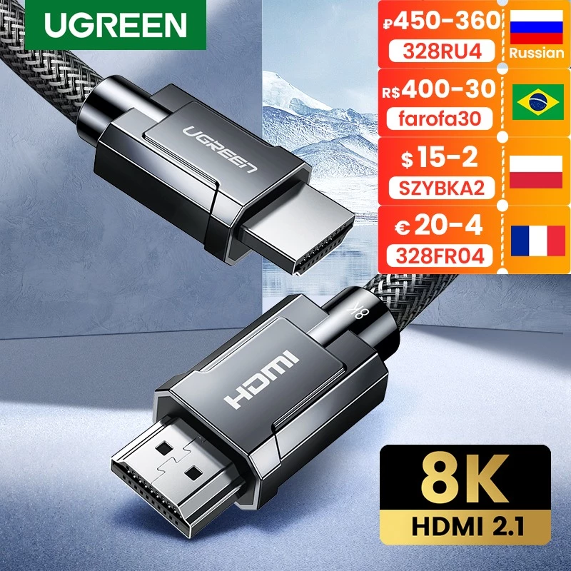 UGREEN HDMI Cable 8K 60Hz 4K 120Hz for USB HUB PS5 TV Box HDMI 2 1.jpg Q90.jpg