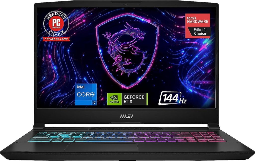 מחשב גיימינג נייד MSI Katana 15 עם CORE I7 דור 13, 144Hz, RTX4070