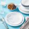סט צלחות עמידות Corelle Vitrelle Indigo Speckle עם 18 חלקים (6 סועדים) רק ב$92.74!