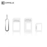 CAFELE 4 in 1 SIM Card Adapter Micro + Double Nano + Needle רק 0.10$