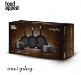 סט סירים ומחבתות – 7 חלקים – FOOD APPEAL – ציפוי 3 שכבות אבן שיש -ב- 399 ₪ + 25 ₪ לקניה חוזרת!