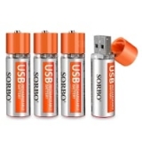 סוללות נטענות – בלי צורך במטען! עם USB מובנה – 4 ב14.99$!
