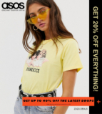 ASOS קופון חדש! 20% הנחה על כל האתר! ליום אחד בלבד! + הנחות על הפריטים החדשים באתר! כפל הנחות!