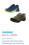 עד 50% הנחה על נעלי וסנדלי טיולים Salomon ,Columbia ו Merrell