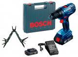 מברגה/מקדחה מקצועית Bosch GSR 180 LI 18V כולל 2 סוללות ואולר רק ב599ש”ח!