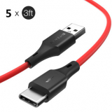 באנדל 5 כבלים USB-C איכותיים של בליצוולף ב7.19$