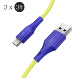 סט של 3 כבלים USB-C איכותיים – BlitzWolf® BW-TC14 3A – ב$5.99