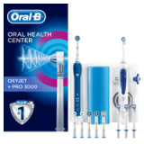 באנדל של מברשת שיניים חשמלית Oral-B PRO 3000 עם 6 ראשים ומכשיר ניקוי בסילון Oxyjet – מתחת לרף המכס!