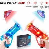 Infrared Laser Tag Robots Set of 2 Multicolor Gun Toy for Kids, Gun Tag Game for Boys and Girls. Children Toy with Wireless Flight