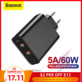 מטען BASEUS עם תמיכה בQC4.0, 60W, PD  ו3 פורטים כולל USB-C רק ב$15.11!