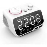 Uplift Alarm Clock Radio – שעון מעורר עם רמקול בלוטות’, מטעני USB, השכמה כפולה, רדיו, טמפרטורה ועוד ב$27.99