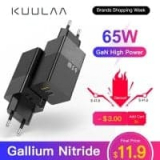 KUULAA GaN 65W – מטען מהיר חזק וקומפקטי עם 2 פורטים כולל טעינה מהירה USB-C PD וQC4.0 והטענת מחשבים ניידים רק ב$17.72!