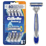 על הדרך בקניה מאמזון! סט 8 סכיני גילוח Gillette Sensor3 ב3.99$ / ₪13.60!