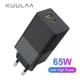 KUULAA GaN 65W – מטען מהיר חזק וקומפקטי עם 2 פורטים כולל טעינה מהירה USB-C PD וQC4.0 והטענת מחשבים ניידים רק ב$18.99! עם כבל רק ב19.99$!