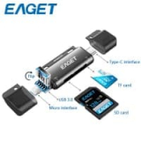 EAGET EZ08 – קורא כרטיסי זיכרון עם כל החיבורים שצריך! USB-C, USB, מיקרו USB, מיקרו SD, SD….רק ב$4.98!