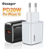 Essager 20W – מטען קומפקטי עם טעינה מהירה TYPE C PD וQC.30 רק ב$4.35!