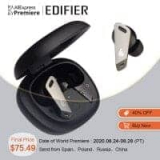 מחיר משוגע! EDIFIER TWSNB2 TWS ANC – אוזניות משובחות עם סינון רעשים אקטיבי רק ב$54.49!!!