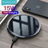 מטען אלחוטי מהיר KUULAA 15W Qi – שחור/לבן רק ב$7.84!