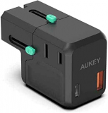 אם החיסון כבר הגיע…AUKEY Universal Travel Plug Adapter – מתאם חשמל אוניברסלי עם טעינה מהירה QC3.0&PD רק ב101 ש”ח