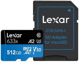 כרטיס זיכרון Lexar A2 633x 512GB רק ב₪121!
