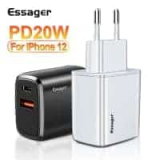 Essager 20W – מטען קומפקטי עם טעינה מהירה TYPE C PD וQC.30 – מתאים גם לIPHONE 12 רק ב$5.15!