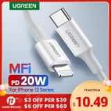 אייפוניסטים לכאן! כבל Ugreen 20W PD USB-C to Lightning, מאושר MFI רק ב6.24$!!!