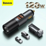 מחיר משוגע!!! מטען מהיר לרכב Baseus 120W – עם חיבור כפול וחיבור מצת נוסף רק ב$2.31!