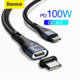 כבל טעינה מגנטי USB C 100W QC4.0 מבית Baseus רק ב$7.30!