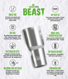 Beast Tumbler – ספל/כוס תרמית עם באנדל קשי מתכת ומברשת רק ב$12.75 ומשלוח חינם!