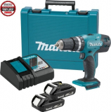 Makita LXT DHP453RYE 18V – מברגה / מקדחה רוטטת עם 2 סוללות + מזוודה רק ב₪769!