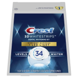 ערכת הלבנת שיניים Crest 3D Whitestrips Radiant Express + מאיץ LED ב₪256