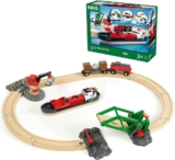 סט רכבות ומסילה מעץ BRIO 33061 Cargo Harbor Set ב₪199 ומשלוח חינם!