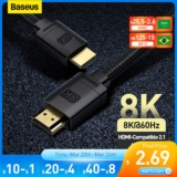 לסטרימר, לקונסולה, למחשב ולטלויזיה! כבל Baseus Hdmi 2.1 8K רק ב3.49$! (HDMI 2.0 רק ב1.69$!)