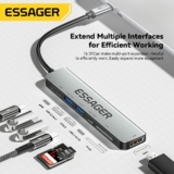 דונגל Essager USB C Hub 7 In 1 רק ב$9.84!