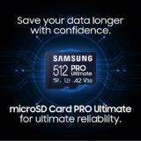כרטיס הזיכרון הכי מהיר ומומלץ! SAMSUNG PRO Ultimate! מהירות עד 200 MB/s – נפח 512GB רק ב$47.99! עם קורא כרטיסים רק ב$54.99!