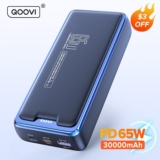 מטען נייד / סוללת גיבוי QOOVI Power Bank 30000mAh PD 65W רק ב$33.88 כולל כבל USB-C!